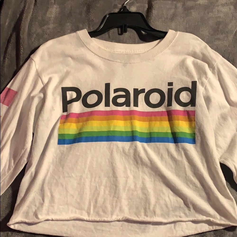 Polaroid Long Sleeve, Crop Top.